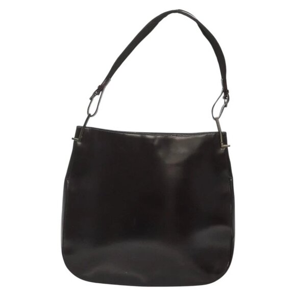 GUCCI Shoulder Bag Patent leather Brown Silver 001 3166 Auth ep8849 - Picture 4 of 14